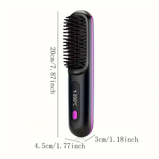 Portable&cordless straight hair comb, rapid heating